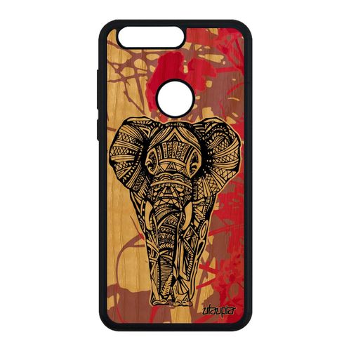 Coque Silicone Honor 8 Bois Elephant Rose Nature Telephone Femme Tpu Animal 4g A