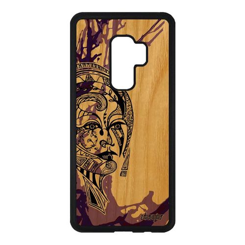 Coque Pour S9 Plus En Bois Silicone Femme Azteque Violet Art Swag Samsung Galaxy S9 Plus