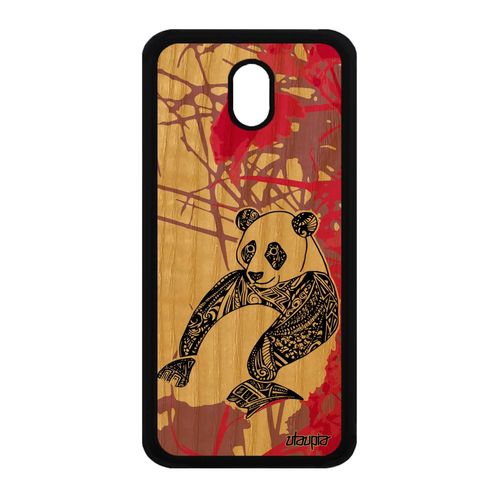 Coque En Bois J3 2017 Silicone Panda Rose De Protection Telephone Samsung Galaxy J3 2017