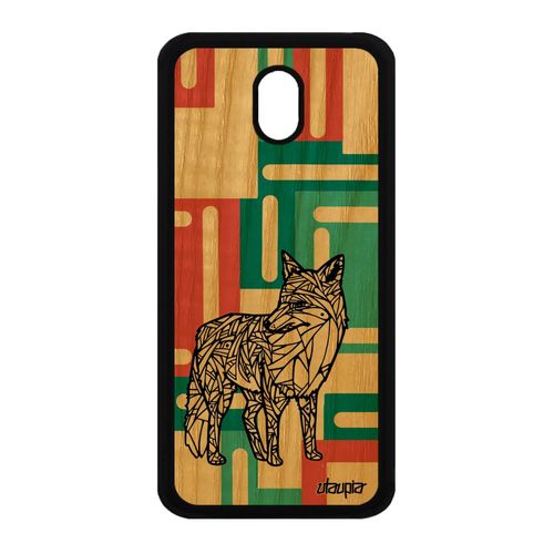 Coque Renard Samsung J3 2017 Bois Silicone Carré Vert Antichoc Swag Femme Samsung Galaxy J3 2017