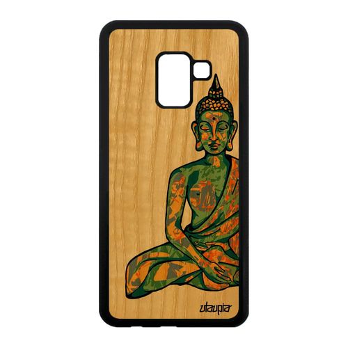 Coque En Bois Bouddha A8 2018 Silicone Case Vert Personnalisé Samsung Galaxy A8 2018