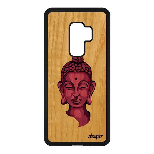 Coque Bouddha Samsung S9 Plus Bois Silicone Rigide Violet Made In France Samsung Galaxy S9 Plus