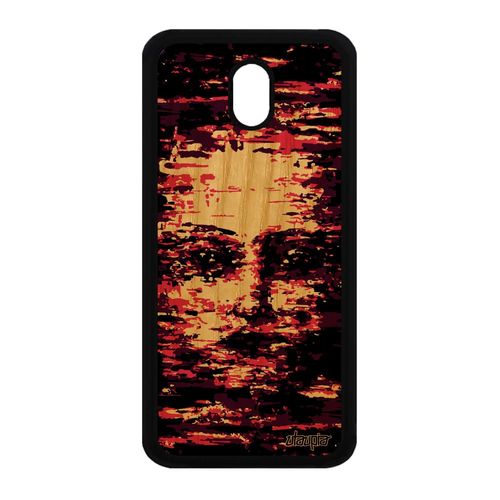 Coque En Bois Samsung J3 2017 Silicone Portrait Visage Miroir Case Rose A Samsung Galaxy J3 2017