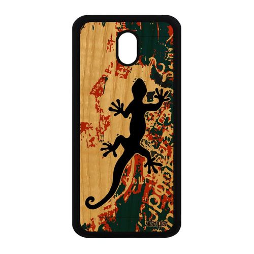 Coque Pour Samsung J3 2017 En Bois Silicone Salamandre Case Reptile Vert Samsung Galaxy J3 2017