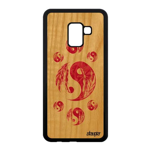 Coque Yin Et Yang Samsung A8 2018 Bois Silicone Image Tpu Ying Rose Frêne Samsung Galaxy A8 2018