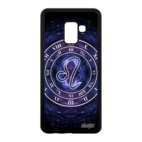 Coque Samsung A8 2018 Silicone Signe Astrologique Lion Univers Noir Ciel Samsung Galaxy A8 2018