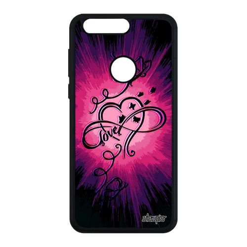 Coque Infini Love Pour Honor 8 Silicone Swag Portable Amour Personnalisé Rose De