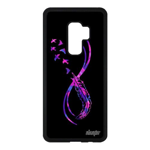 Coque Silicone Infini S9 Plus Coloré Plume Zen Femme Motif Violet Samsung Galaxy S9 Plus