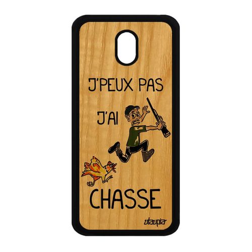 Coque Bois J3 2017 Silicone J'peux Pas J'ai Chasse Cover Vert De Samsung Galaxy J3 2017