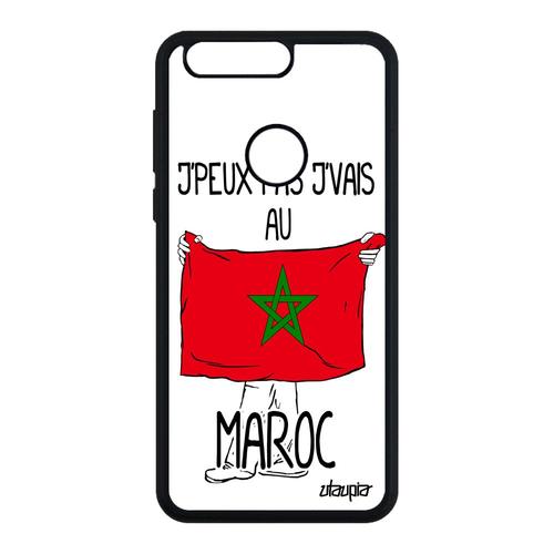 Coque Silicone Honor 8 J'peux Pas J'vais Au Maroc Drapeau Marocain Cover Noir De