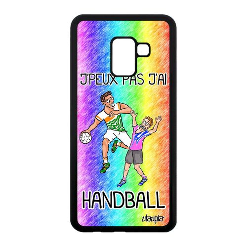 Coque Silicone A8 2018 J'peux Pas J'ai Hand Vert Handball Comique Samsung Galaxy A8 2018