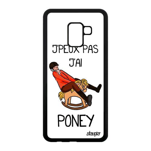 Coque Samsung A8 2018 Silicone J'peux Pas J'ai Poney Aquaponey Equitation Samsung Galaxy A8 2018