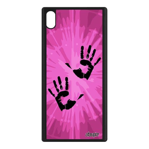 Coque Pour Xperia Xa1 Ultra Silicone Empreinte Main Antichoc Rose Swag Deux Sony Xperia Xa1 Ultra