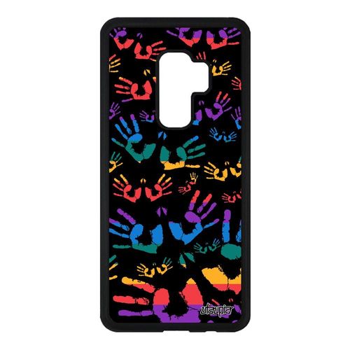 Coque Silicone Pour S9 Plus Empreinte Main Peinture Violet Case A Samsung Galaxy S9 Plus