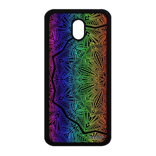 Coque Samsung Galaxy J3 2017 Silicone Mandala Arc En Ciel Floral Tpu Indien Rose