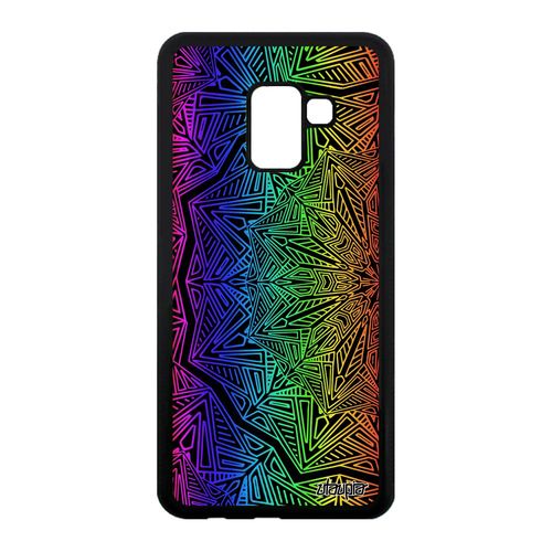Coque Silicone Mandala A8 2018 Femme Tibet Jolie Tibetain Rose De Samsung Galaxy A8 2018