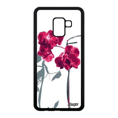 Coque Orchidée Fleur Samsung A8 2018 Silicone Rose Exotique Tpu Tendance Samsung Galaxy A8 2018