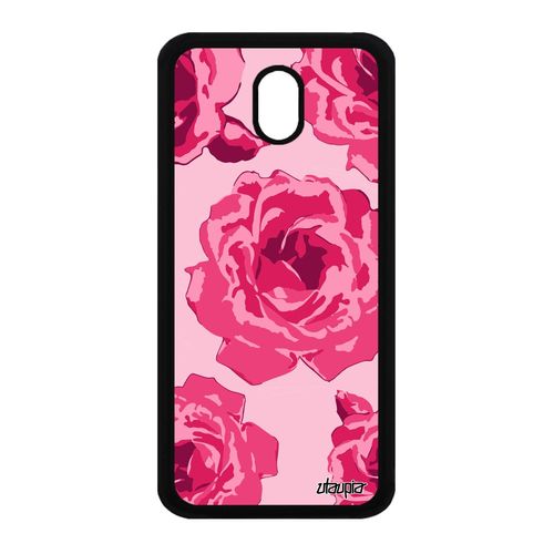 Coque Silicone J3 2017 Rose Fleur Nature Amour Rose Poudré Rigide Samsung Galaxy J3 2017