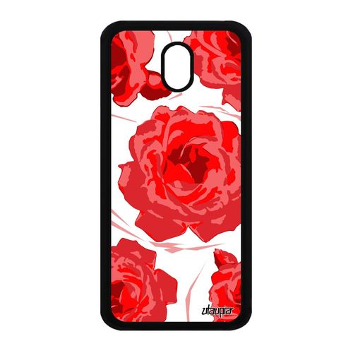 Coque Silicone Pour J3 2017 Rose Fleur Swag Love Telephone Dessin Samsung Galaxy J3 2017