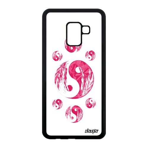 Coque A8 2018 Silicone Yin Et Yang Ying Rose Japon Fille Image De Samsung Galaxy A8 2018