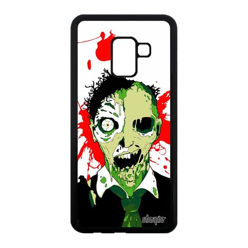 Coque Silicone Samsung A8 2018 Mort Vivant Zombie Housse Vert Sang Tache Samsung Galaxy A8 2018