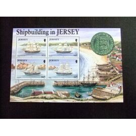 Jersey 1992 Construction Navale À Jersey Yvert Bloc 6 ** Mnh