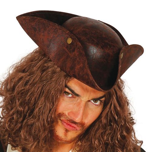 Chapeau De Pirate Corsaire Imitation Cuir (Taille Unique Adulte)