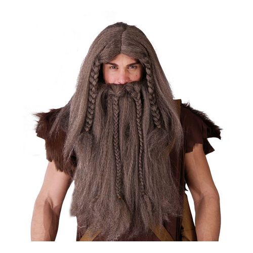 Perruque Et Barbe De Viking (Taille Unique)