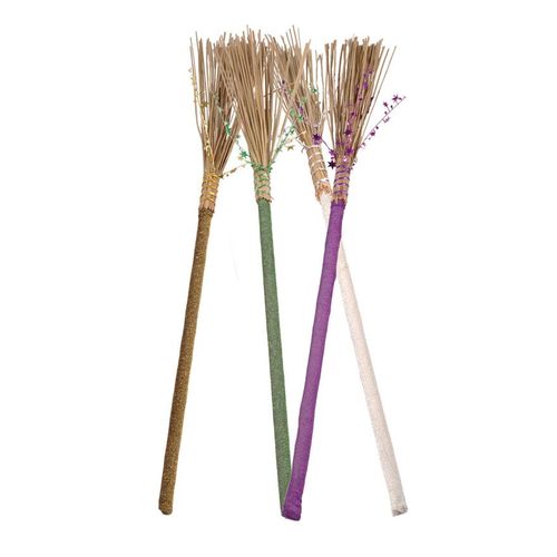 Balai De Sorcière De 110 Cm Pour Halloween (Couleur Bleu)