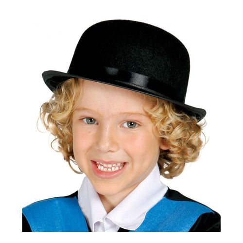 Chapeau Melon Feutr? Noir Pour Enfants (Taille Unique Enfants)