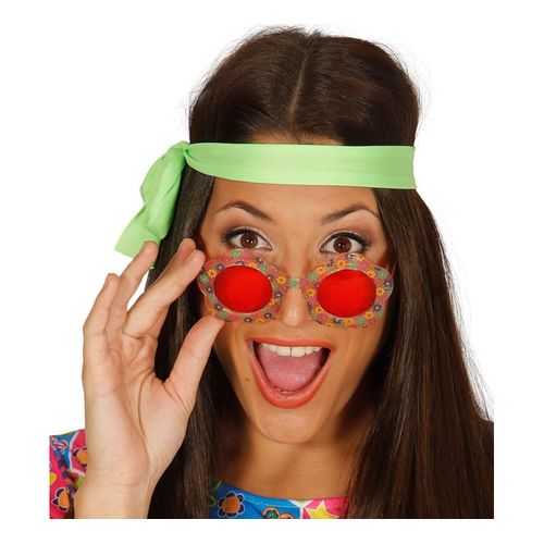 Lunettes De Fleurs Hippies (Taille Unique)