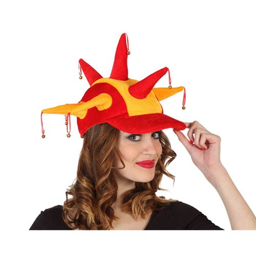 Casquette Arlequin Avec Grelot Drapeau Espagne (Taille Unique)