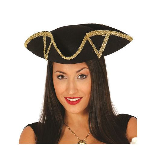 Chapeau De Pirate Ou Amiral De Navire (Taille Unique Adulte)
