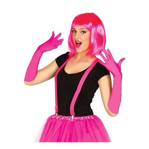 Bretelles Fuchsia Fluorescent (Taille Unique)