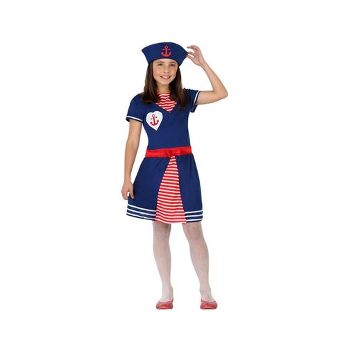 Déguisement Femme Marin Bleu Ancre Enfants Plusieurs Tailles (Taille 3-4a)