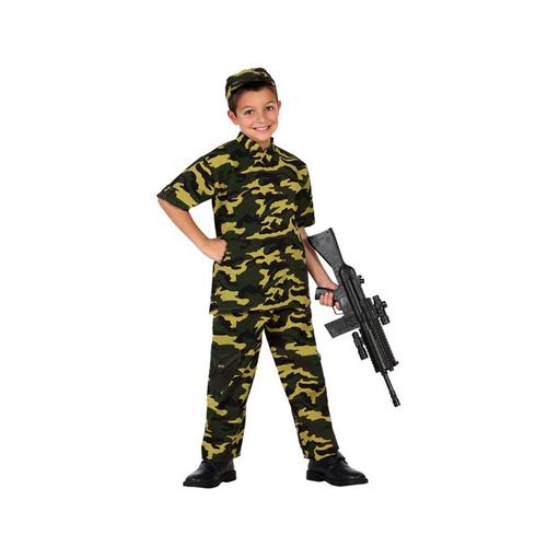 Déguisement Enfants Garçon Soldat Camouflage Plusieurs Tailles