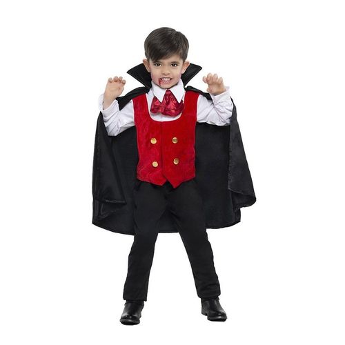 Déguisement De Comte Dracula Ou Vampire Avec Cape Pour Garçon.