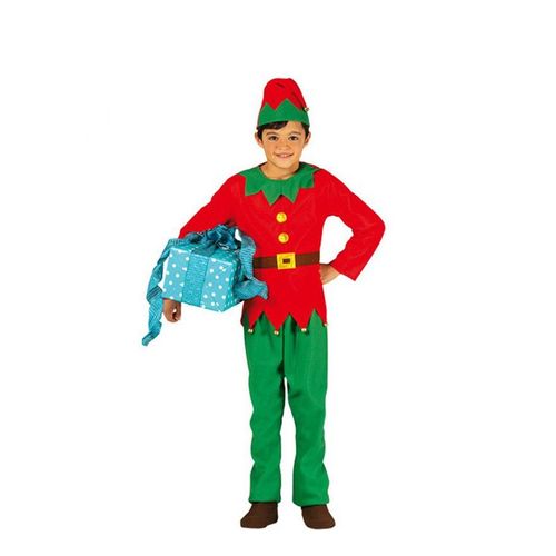 Déguisement Lutin Ou Elfe Rouge Et Vert Enfants Plusieurs Tailles (Taille 3-4a)