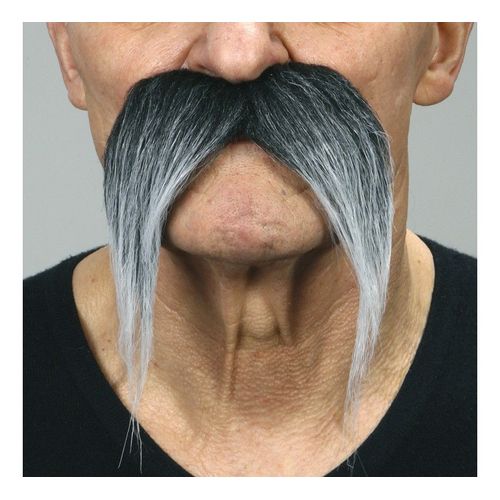 Moustache De Chinois Noire Et Grise (Taille Unique)