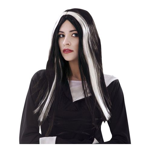 Perruque Longue De Sorcière Noire Et Fuchsia (Taille Unique)