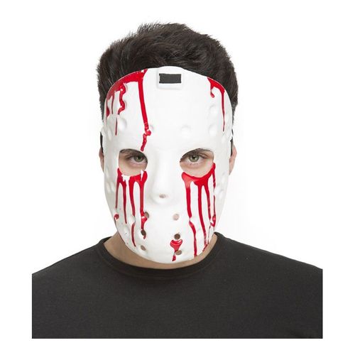 Masque De Psychopathe Hockey Blanc Avec Sang