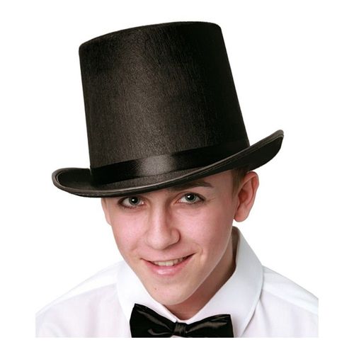 Chapeau Noir Haut De Forme En Feutre
