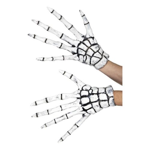 Gants Latex Faucheur Squelette Adulte Halloween Taille Unique