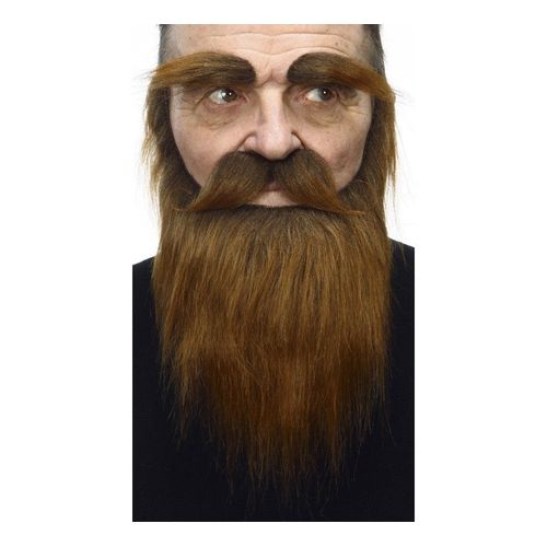 Moustache Avec Barbe Et Sourcils Brun (Taille Unique)
