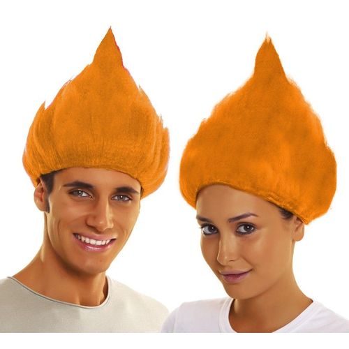 Perruque De Troll Orange (Taille Unique)