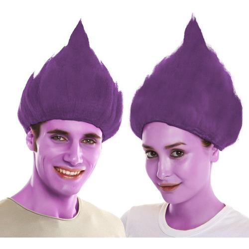 Perruque De Troll Mauve (Taille Unique)