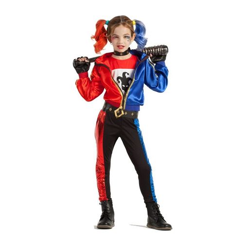 Déguisement D'arlequin Terrifiante Pour Fille (Taille 5-6a)