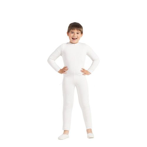 Déguisement Justaucorps Spandex Super Élastique Blanc Pour Garçon