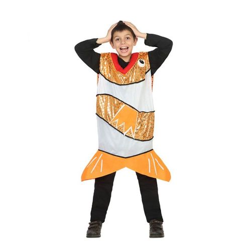 Déguisement De Poisson Clown Orange Pour Enfant (Taille 7-9a)