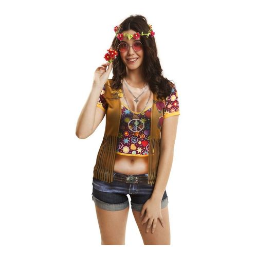 T-Shirt Hippie Pour Femme Plusieurs Tailles (Taille L)